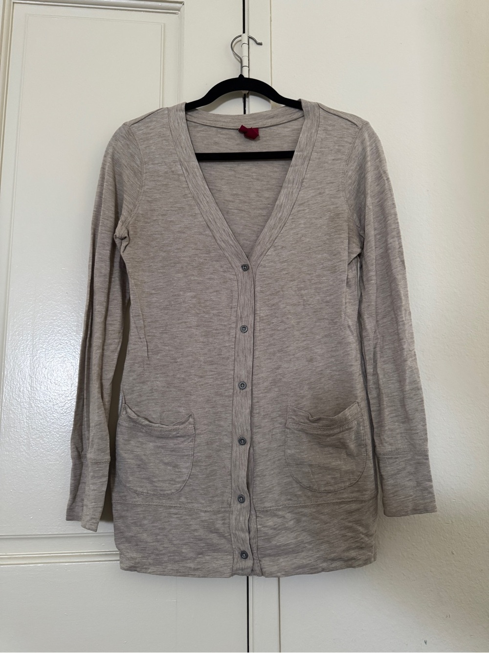 Merona Tan Button-Front V-Neck Cardigan